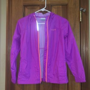 Columbia Girls Sz M(10-12) lightweight rain jacket